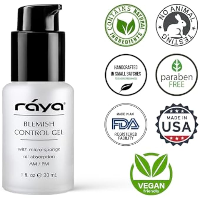 Raya BLEMISH CONTROL GEL (703) | OIL CONTROLLING FACIAL TREATMENT SERUM FOR OILY AND BREAK-OUT PRONE SKIN | HELPS REDUCE AND CLEAR UP BLEMISHES - Image 4